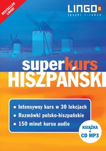 Superkurs Hiszpański Nowy kurs z rozmówkami + CD MP3 - Książki obcojęzyczne do nauki języków - miniaturka - grafika 1