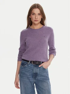 Tommy Hilfiger Sweter WW0WW40264 Fioletowy Regular Fit - Swetry damskie - miniaturka - grafika 1