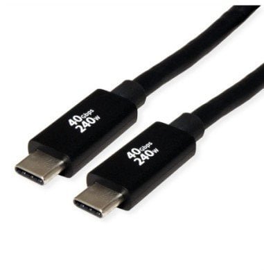 ROLINE Kabel USB4 Gen3x2, z Emark, C-C, M/M, 240W, czarny, 2 m