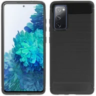 Etui i futerały do telefonów - Etui silikonowe Bumper Carbon do SAMSUNG GALAXY S20 FE (G780F) Etui TPU Miękkie etui na telefon komórkowy Pokrowiec ochronny Czarny - miniaturka - grafika 1