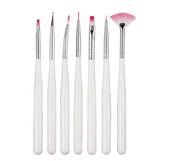 Akcesoria do paznokci - Zestaw Pędzli Pędzelki Do Zdobień, Różnych Rozmiarów, 7szt. - miniaturka - grafika 1