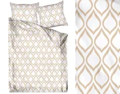 Pościel - Pościel bawełniana 160x200 Lol biało-beżowa - miniaturka - grafika 1