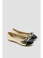 Baleriny - Bellucci Baleriny w kolorze złoto-czarnym - miniaturka - grafika 1