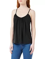Koszulki i topy damskie - VERO MODA Damski top Vmfilli Singlet Ga Noos, czarny (Black Black), S - miniaturka - grafika 1