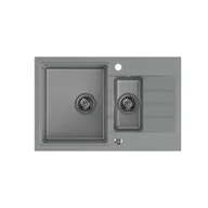 Zlewozmywaki - QUADRON Zlewozmywak granitowy szary PETER 156 HCQP57850SZK - miniaturka - grafika 1