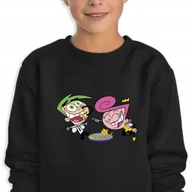 Bluzy dla dziewczynek - Bluza Dziecięca Czarna Cosmo&Wanda Wróżkowie Chrzestni Wz -104 Cm (3-4) - miniaturka - grafika 1