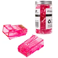 Pozostałe akcesoria sieciowe - Wtyk RJ45 przelotowy kat6 UTP PT-RJ456UPK-1 100szt - miniaturka - grafika 1