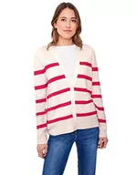 Swetry damskie - Cecil kardigan damski w paski, Raw Sand Beige, L - miniaturka - grafika 1