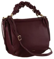 Torebki damskie - Torebka damska shopper bag do ręki lub na ramię ze skóry ekologicznej bordowa duża pojemna mieści a4 na suwak ROVICKY - miniaturka - grafika 1