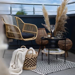 Krzesło Plecione Ogrodowe Rattan Jardin Homla - Fotele i krzesła ogrodowe - miniaturka - grafika 1