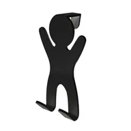 Wieszaki łazienkowe - Wieszak podwójny CITY czarny - miniaturka - grafika 1