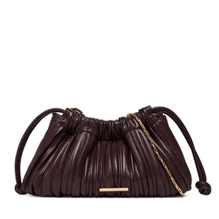 Torebka Calvin Klein Plisse Mini Drawstring Bag LV04F3077G Bordowy - Torebki damskie - miniaturka - grafika 1