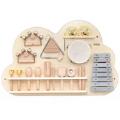 Zabawki interaktywne dla dzieci - VIGA Drewniana Tablica Muzyczna Zestaw 12 Instrumentów Perkusyjnych - miniaturka - grafika 1