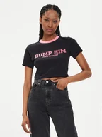 Koszulki i topy damskie - Juicy Couture T-Shirt Dump Him JCWCT23314 Czarny Slim Fit - miniaturka - grafika 1