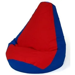 Pufa worek GO GIFT Grusza Niebiesko-czerwony XL 130 x 90 - Fotele i pufy dla dzieci - miniaturka - grafika 1