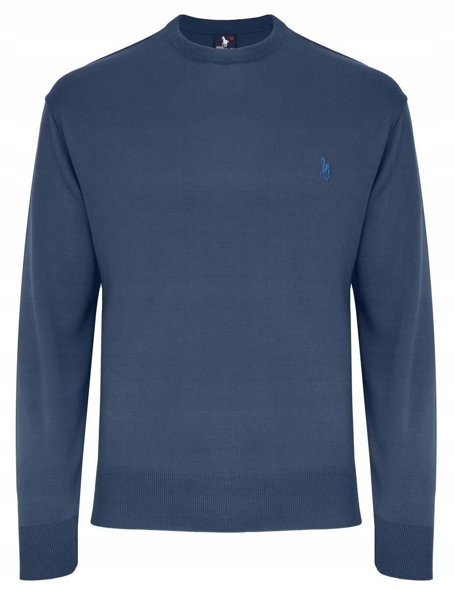 SWETER MĘSKI U KLAS - WEŁNA - KNK - JEANSOWY - XL