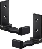 Ręczniki - zestaw 2 wielofunkcyjnych składanych wieszaków składany wieszak ścienny wieszak ścienny na ręcznik 90° uchwyt na słuchawki - kolor [czarny] - wieszak ze stopu aluminium wieszak na garderobę wieszak ścienny na ręcznik - miniaturka - grafika 1