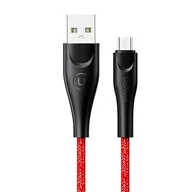 Kable USB - USAMS Kabel pleciony U41 MicroUSB/USB Fast Charge 3m czerwony/red SJ399USB02 (US-SJ399) - miniaturka - grafika 1