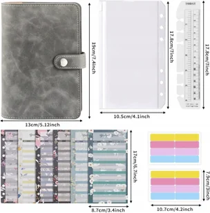 Planer Budżetu Segregator Finansów Notes Na Finanse 26-Częściowy Szary - Planery - miniaturka - grafika 1