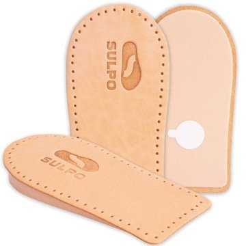 Kliny podpiętki podwyższające wzrost dodające 1,5 cm skórzane 35-37