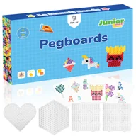 Prace ręczne dla dzieci - Podkładki Szablony do Koralików do Prasowania 10mm Maxi Junior + 10 Wzorów - miniaturka - grafika 1