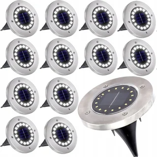 12 X Lampa Solarna Ogrodowa Led Najazdowa Gruntowa - Lampy ogrodowe - miniaturka - grafika 1