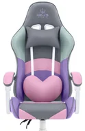 Fotele gamingowe - Fotel Gamingowy Hell'S Chair Rainbow Gray Tkanina - miniaturka - grafika 1