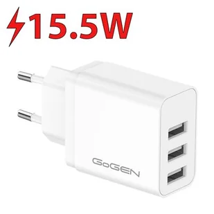goGEN Ładowarka sieciowa ACH 301 3x USB-A 15,5W ACH301W) - Ładowarki do telefonów - miniaturka - grafika 1