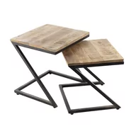 Ławy i stoliki kawowe - Dekoria.pl Dekoria.pl Komplet stolików Loft I 2szt. 45/40 x 40/38 x 45/39 cm 006-917 - miniaturka - grafika 1