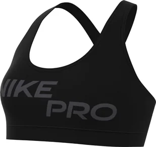 Nike Damski biustonosz sportowy Pro Dri-Fit Swsh Light Support Grx Bra, czarny/biały, FN2749-010, L - Biustonosze - miniaturka - grafika 1