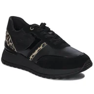 Sneakersy damskie - Geox Sneakersy Damskie Czarne-38 - miniaturka - grafika 1