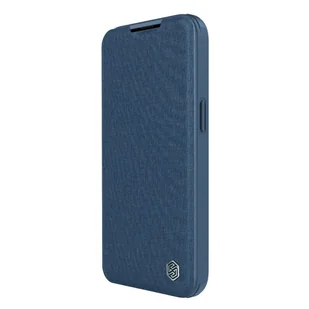Nillkin Qin Cloth Pro Case etui do iPhone 14 Pro osłona na aparat kabura pokrowiec obudowa z klapką niebieski - Etui i futerały do telefonów - miniaturka - grafika 2