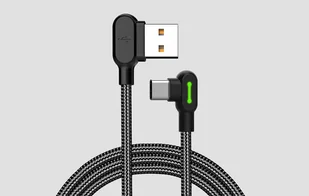 Kabel USB do USB-C kątowy Mcdodo CA-5280 LED, 3m (czarny) - Kable komputerowe i do monitorów - miniaturka - grafika 5