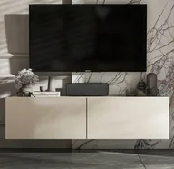 Szafki RTV - Wisząca szafka RTV 120 cm mała komoda kaszmir mat - miniaturka - grafika 1