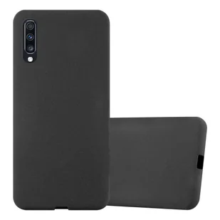 Etui Cadorabo do Samsung Galaxy A70 w kolorze FROST BLACK wykonane z elastycznego silikonu TPU Ultra Slim Soft Back Cover Case Bumper - Etui i futerały do telefonów - miniaturka - grafika 1