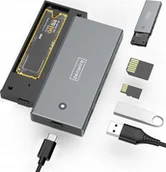 Huby USB - HUB USB Zenwire HUB Kieszeń Obudowa dysk SSD M2 NVME PCIE SATA Ngff USB-C TF SD Adapter M.2 10GBps Zenwire MC401 - miniaturka - grafika 1