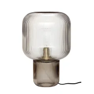 Lampy stojące - Nowoczesna lampa stołowa Pirum z dymionego szkła - miniaturka - grafika 1