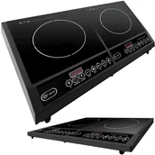 Płyty elektryczne - Kuchenka indukcyjna przenośna 2 pola grzewcze 4000 W Kuchenka indukcyjna przenośna 2 pola grzewcze 4000 W - miniaturka - grafika 1