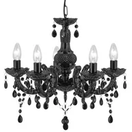 Lampy sufitowe - Matowy, czarny, atrakcyjny żyrandol Marie Therese - miniaturka - grafika 1