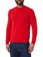 Koszulki męskie - United Colors of Benetton Koszulka męska G/C M/L 1002u1g34 sweter, czerwony 219, M - miniaturka - grafika 1