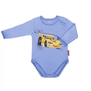 Body dla niemowląt - Body dziecięce chłopięce z długim rękawem dla dziecka z samochodem 104 - grafika 1