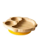 Zestawy naczyń dla dzieci - Eco rascals Miseczka bambusowa z przyssawką Sowa żółta - miniaturka - grafika 1
