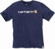 Koszulki męskie - Carhartt Koszulka Carhartt Core Logo T-Shirt Navy - miniaturka - grafika 1