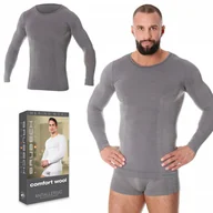 Koszulki męskie - BRUBECK LS11600 koszulka męska termo WEŁNIANA - XL - miniaturka - grafika 1