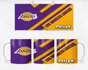 Kubki - KUBEK Z NADRUKIEM DLA FANA- NBA LA LAKERS +IMIĘ - miniaturka - grafika 1