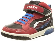 Buty dla chłopców - Geox Chłopięce J Inek Boy D sneakersy, czerwony czarny (Red Black), 38 EU - miniaturka - grafika 1