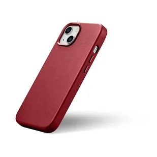 iCarer Case Leather pokrowiec etui z naturalnej skóry do iPhone 14 Plus czerwony (kompatybilne z MagSafe) - Etui i futerały do telefonów - miniaturka - grafika 6