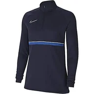 Koszulki i topy damskie - Nike Damska bluza treningowa Academy 21 Drill Top Obsidian/biały/królewski niebieski/biały XXS - miniaturka - grafika 1