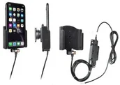 Uchwyty samochodowe do telefonów - Uchwyt do Apple iPhone Xr z wbudowaną ładowarką samochodową do instalacji na stałe - miniaturka - grafika 1