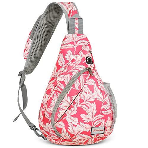 ZOMAKE Torba na ramię, mały plecak crossbody, wodoodporny plecak na ramię do podróży, torba na klatkę piersiową przeciw złodziejowi na wędrówki